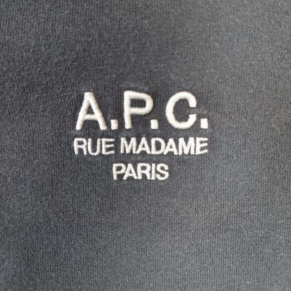APC Standard Shirt Mens Small Logo Crew Neck Short Sleeve Rue Madame Paris Tee - Picture 2 of 9